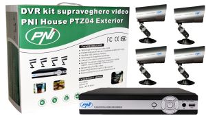 Kit DVR cu 4 Camere PNI House PTZ04, HDD inclus